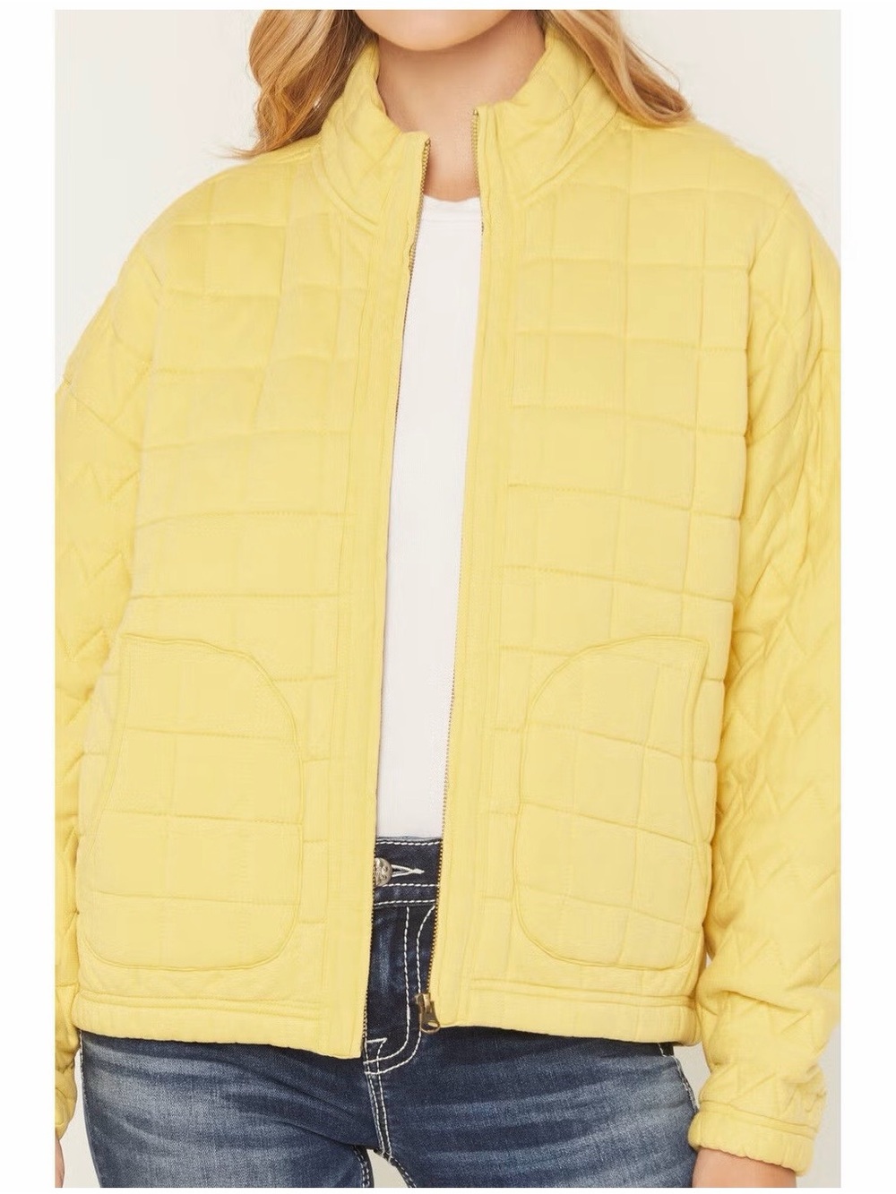 Women’s Quilted Yellow Lightweight Jacket